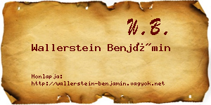 Wallerstein Benjámin névjegykártya